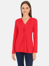 Czerwona bluzka z wiskozy z przewiązaniem Tinta Catrina
