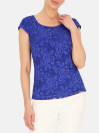 Szafirowa koronkowa bluzka damska Potis & Verso Ara