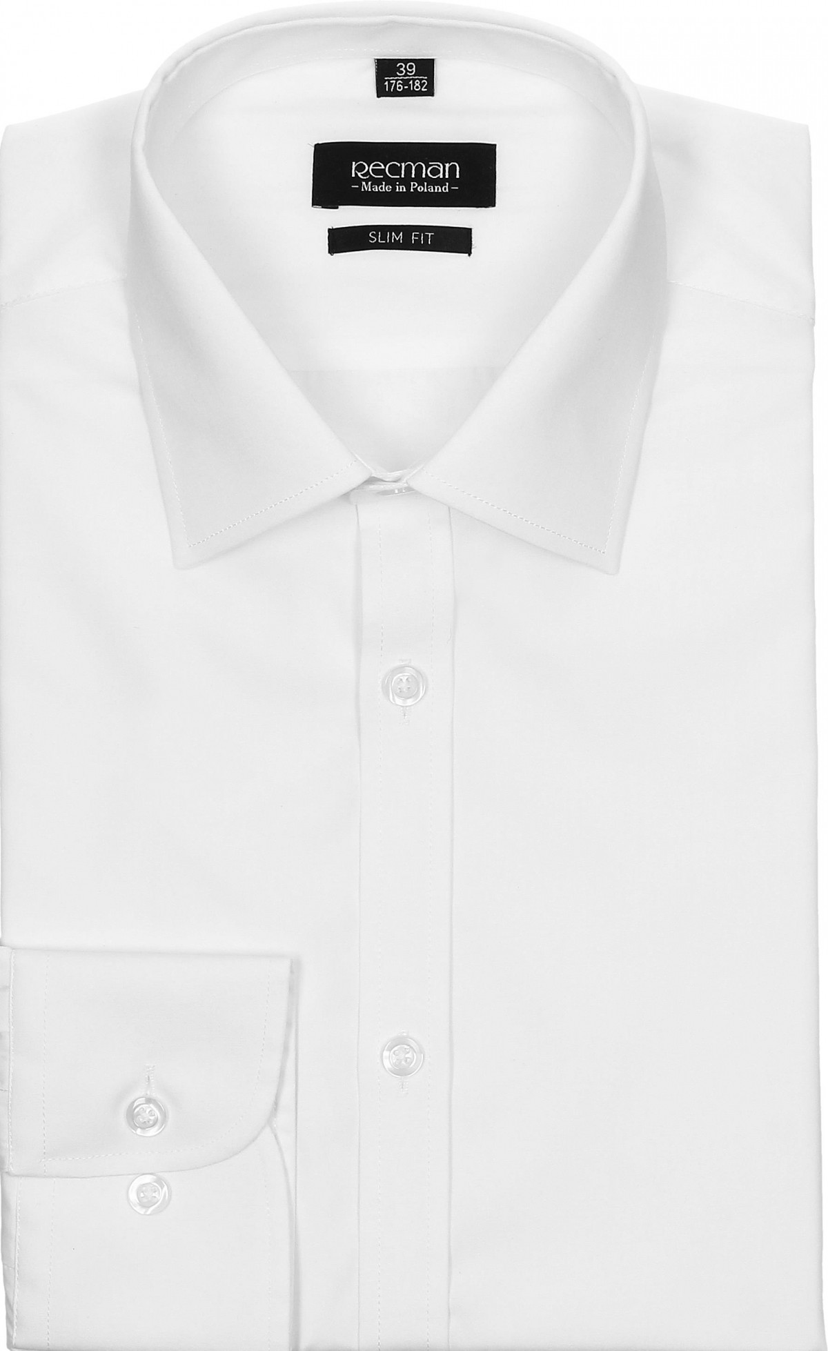 Biała klasyczna koszula Recman VERSONE L 9001 slim fit