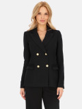  Czarna marynarka dwurzędowa ze złotymi guzikami L'AF Dakota