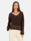  Brązowy sweter moherowy damski L’AF Luna