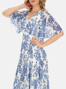 Sukienka maxi w niebieskie kwiaty Potis & Verso Rut