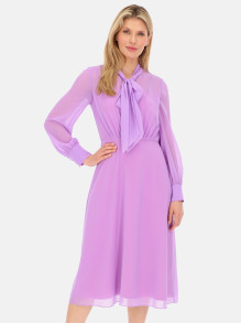 Fioletowa sukienka wizytowa midi L'AF Jenni