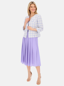 Elegancki pudełkowy żakiet w kratkę L'AF Liana