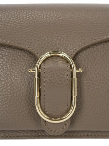 Elegancka torebka damska brązowa crossbody z klapą L’AF