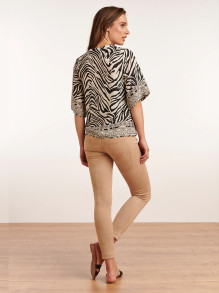 Beżowe tregginsy z sztucznego zamszu Smashed Lemon 22067