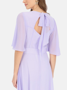 Liliowa elegancka sukienka maxi Potis & Verso Bruna