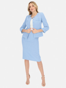 Błękitna tweedowa spódnica midi L'AF Talia