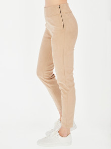 Beżowe tregginsy z sztucznego zamszu Smashed Lemon 22067