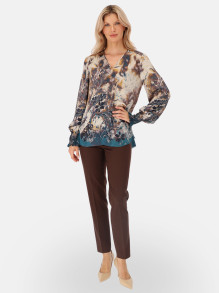 Bluzka z artystycznym printem Potis & Verso Tera