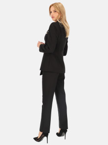 Czarna marynarka z asymetrycznym przodem L'AF Orli