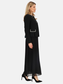 Taliowana czarna marynarka damska L'AF Kori