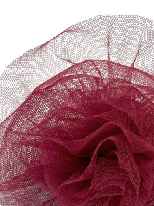 Bordowy naszyjnik z siateczkowym kwiatem L'AF Chaber