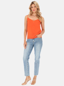 Top damski pomarańczowy na ramiączkach EyeForFashion