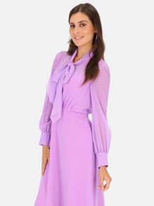 Fioletowa sukienka wizytowa midi L'AF Jenni