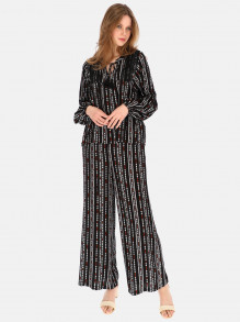 Wzorzysta bluzka z wiązaniem Smashed Lemon 22040