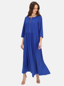 Niebieska sukienka maxi odcinana w pasie L'AF Wanda