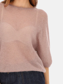 Beżowy sweter moherowy damski L'AF Era