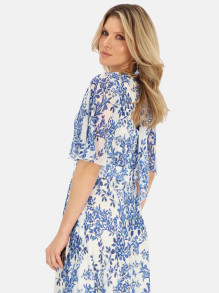 Sukienka maxi w niebieskie kwiaty Potis & Verso Rut