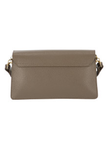 Elegancka torebka damska brązowa crossbody z klapą L’AF
