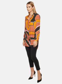 Pomarańczowa koszula damska we wzory L'AF Leja