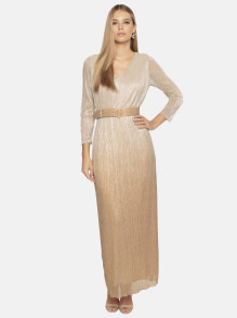 Elegancka połyskująca sukienka maxi z paskiem L’AF Arianna