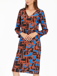 Wzorzysta wizytowa sukienka Potis & Verso Lana