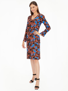 Wzorzysta wizytowa sukienka Potis & Verso Lana