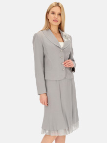 Szara spódnica z falbanką Potis & Verso Kada