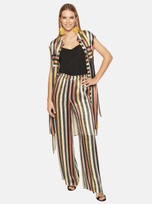 Lejące spodnie damskie na gumce w paski L'AF Korsika