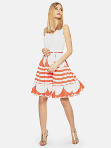 Rozkloszowana spódnica w geometryczny wzór L'AF Lima