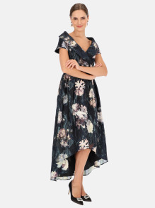 Wieczorowa sukienka asymetryczna w kwiaty L'AF Beatrice