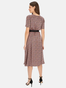 Sukienka midi na guziki w drobne kwiaty L'AF Floris