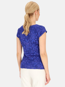 Szafirowa koronkowa bluzka damska Potis & Verso Ara