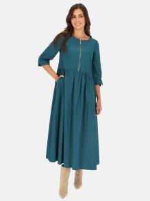 Morska sukienka maxi odcinana w pasie L'AF Wanda