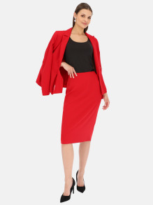 Czerwona spódnica ołówkowa z rozcięciem Potis & Verso Maren