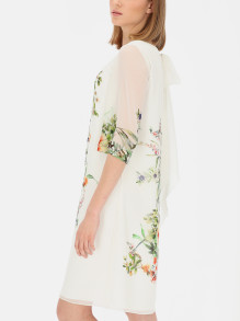 Wizytowa biała sukienka w kwiaty Potis & Verso Nona