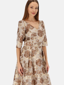 Elegancka sukienka midi w kwiaty L'AF Bet