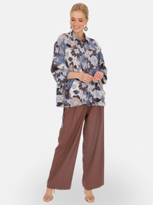 Koszula damska w kwiaty z wiązaniem po bokach L'AF Sena
