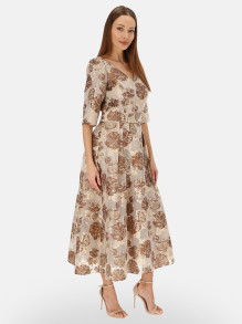 Elegancka sukienka midi w kwiaty L'AF Bet
