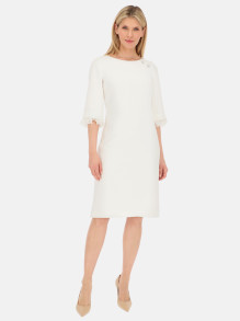 Biała sukienka z falbankami na rękawach Potis & Verso Rina