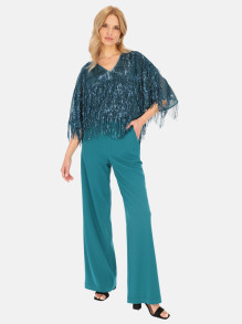 Kimonowa bluzka z cekinowymi troczkami L'AF Moris