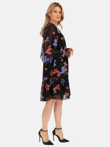 Zwiewna sukienka midi w kwiaty Potis & Verso Iris