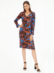 Wzorzysta wizytowa sukienka Potis & Verso Lana