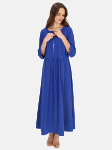 Niebieska sukienka maxi odcinana w pasie L'AF Wanda