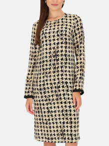 Wizytowa sukienka trapezowa z długim rękawem midi L'AF Stefani