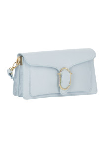 Elegancka torebka damska błękitna crossbody z klapą L’AF