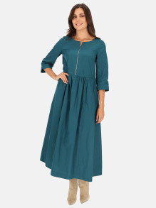 Morska sukienka maxi odcinana w pasie L'AF Wanda