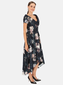 Wieczorowa sukienka asymetryczna w kwiaty L'AF Beatrice