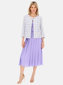 Elegancki pudełkowy żakiet w kratkę L'AF Liana